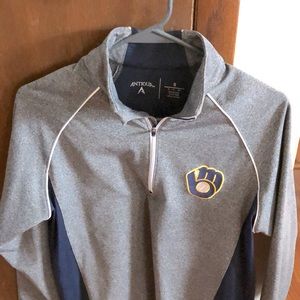 Milwaukee Brewers 3/4 Zip Up Pullover